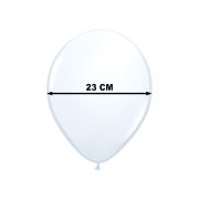50 baloane albe 23 cm