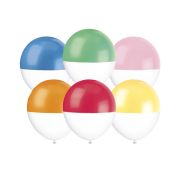 6 Baloane in doua culori - 30 cm