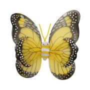 Aripi de fluture colorate in galben si negru cu buline albe