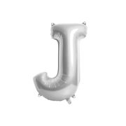 Balon folie argintiu litera J - 86 cm