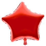 Balon rosu metalizat in forma de stea 45 cm