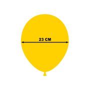 10 baloane galben miere 23 cm