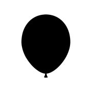 100 baloane negre 23 cm