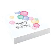 20 servetele Happy Birthday cu baloane