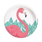 8 Farfurii Flamingo - 23 cm