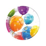 8 Farfurii Sparkling balloons - 20 cm
