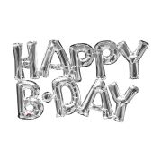 Baloane folie argintii HAPPY BDAY