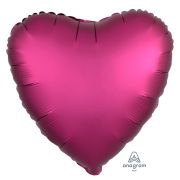 Balon inima roz inchis sidefat 43 cm