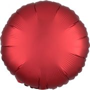 Balon rotund rosu satinat 43 cm