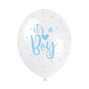5 baloane latex It's a Boy - 30 cm