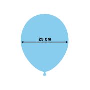 Baloane latex bleu deschis 25 cm - 100 buc