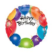 Balon folie Happy Birthday personalizabil 43 cm