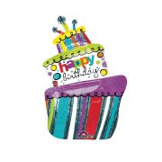 Balon folie Happy Birthday tort 61 cm x 94 cm