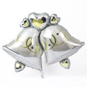 Balon folie metalizata - clopotei de nunta - 90 x 66 cm