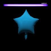 Balon stea bleu fluorescent 43 cm