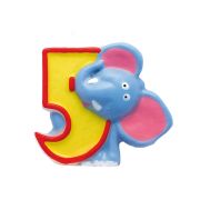 Lumanare tort 3D Safari cifra 5
