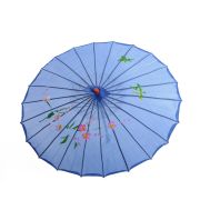 Umbrela chinezeasca albastra cu flori