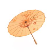 Umbrela chinezeasca portocalie cu flori