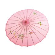 Umbrela chinezeasca roz cu flori