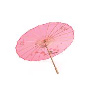 Umbrela chinezeasca roz inchis cu flori