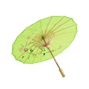 Umbrela chinezeasca verde cu flori