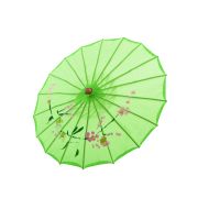 Umbrela chinezeasca verde cu flori pentru copii
