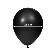 100 baloane negre metalizate Gemar - 26 cm
