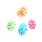 20 umbreluțe colorate pentru cocktatil