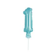 Balon decorativ cifra 1 bleu - 13 cm