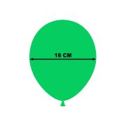 100 Baloane verde metalic - 16 cm