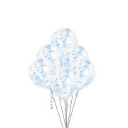 20 baloane cu confetti bleu