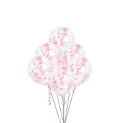 20 baloane cu confetti roz