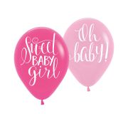 6 baloane Baby Girl - 27.5 cm