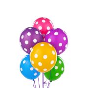 6 baloane colorate cu buline - 27.5 cm