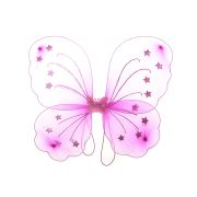 Aripi de fluture roz cu sclipici si accesorii