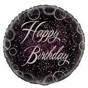 Balon rotund Happy Birthday - 45 cm