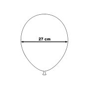 50 baloane mirror argintii - 27 cm