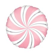 Balon acadea roz cu alb satinat - 45 cm