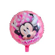 Balon folie Minnie cu funda roz - 43 cm