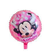 Balon folie Minnie cu funda roz - 45 cm