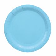 8 farfurii carton bleu - 23 cm