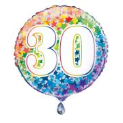 Balon multicolor 30 ani - 45 cm