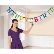 Banner personalizabil Happy Birthday - 320 x 25.4 cm