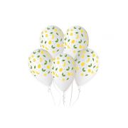 5 baloane transparente cu lămâi - 33 cm