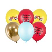 6 Baloane Happy Birthday formula 1 - 30 cm