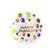 6 Farfurii Happy Birthday cu baloane - 18 cm