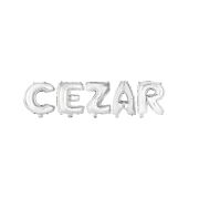 Baloane folie argintii nume CEZAR