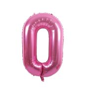 Balon folie cifra 0 roz - 86 cm