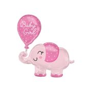 Balon supershape elefant roz - 73 x 78 cm