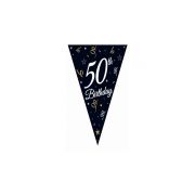 Banner stegulețe aniversare 50 ani - 28x270 cm